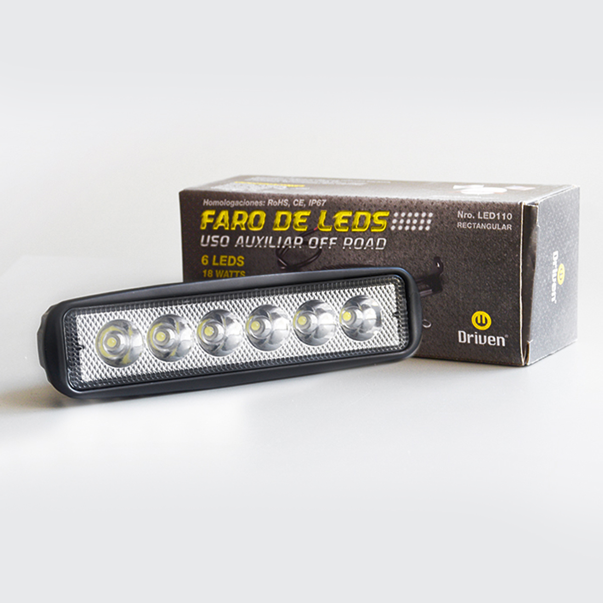LED110 FARO DE LED OFF ROAD - 6 LEDS - 18 WATTS - DRIVEN