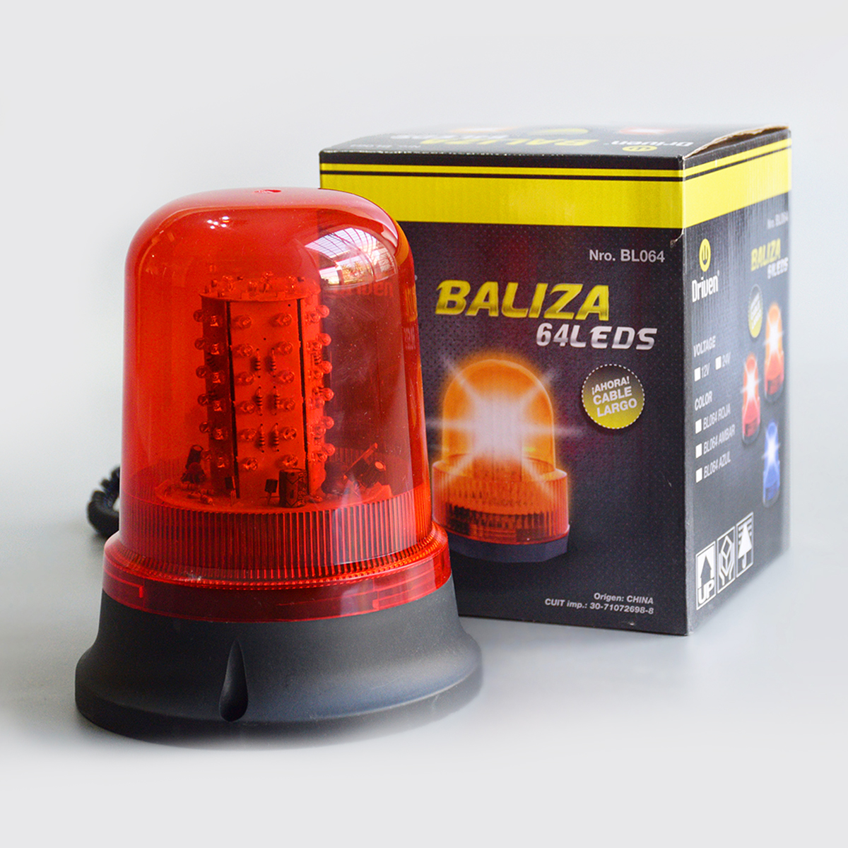 BL064-AZUL BALIZA 64 LEDS MULTIVOLTAJE 12 Y 24 VOLTS - DRIVEN
